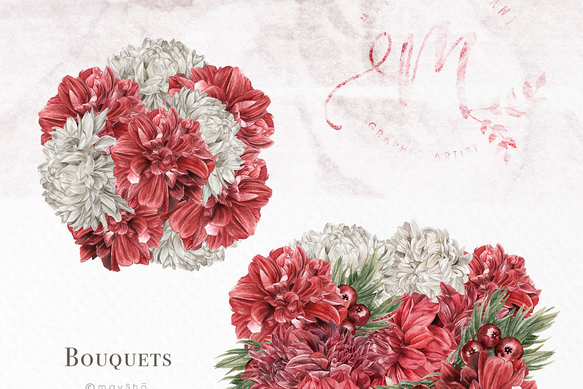 Elegant Florals Bundle 60% OFF, a Person Illustration by May • SHO (Photo 17 of 26)