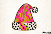 Brushstroke Santa Hat Sublimation, a Seasonal Illustration by YA Design (Thumbnail 1 of 4)