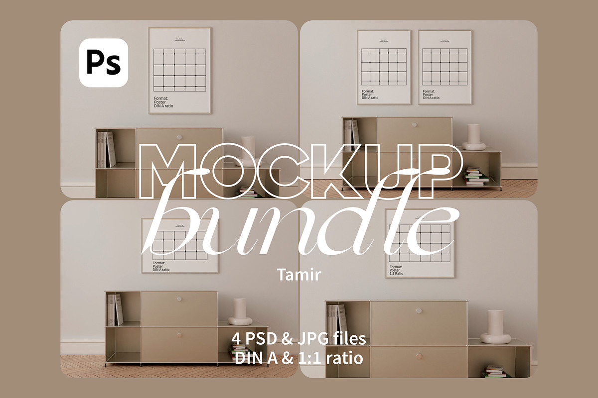 Interior Frame Mockup Pack TAMIR, a Household Mockup by Bonumo (Photo 1 of 13)