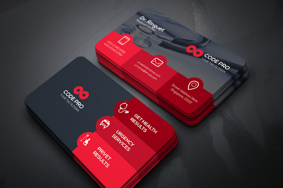 Medical Doctor Business Card, a Business Card Template by Genereux Art (Photo 2 of 5)