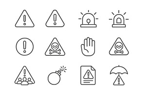 Warning symbols used in safety, an Industrial Photo by ZinetroN