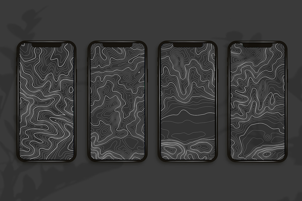Topographic Maps Vector Bundle, a Texture Illustration by RDShop (Photo 7 of 13)