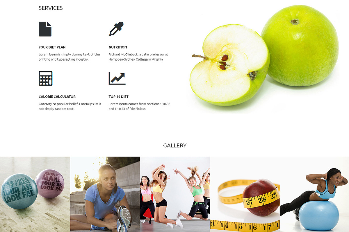 Weight Loss  One Page Theme, a HTML Template by IceTemplates (Photo 2 of 3)