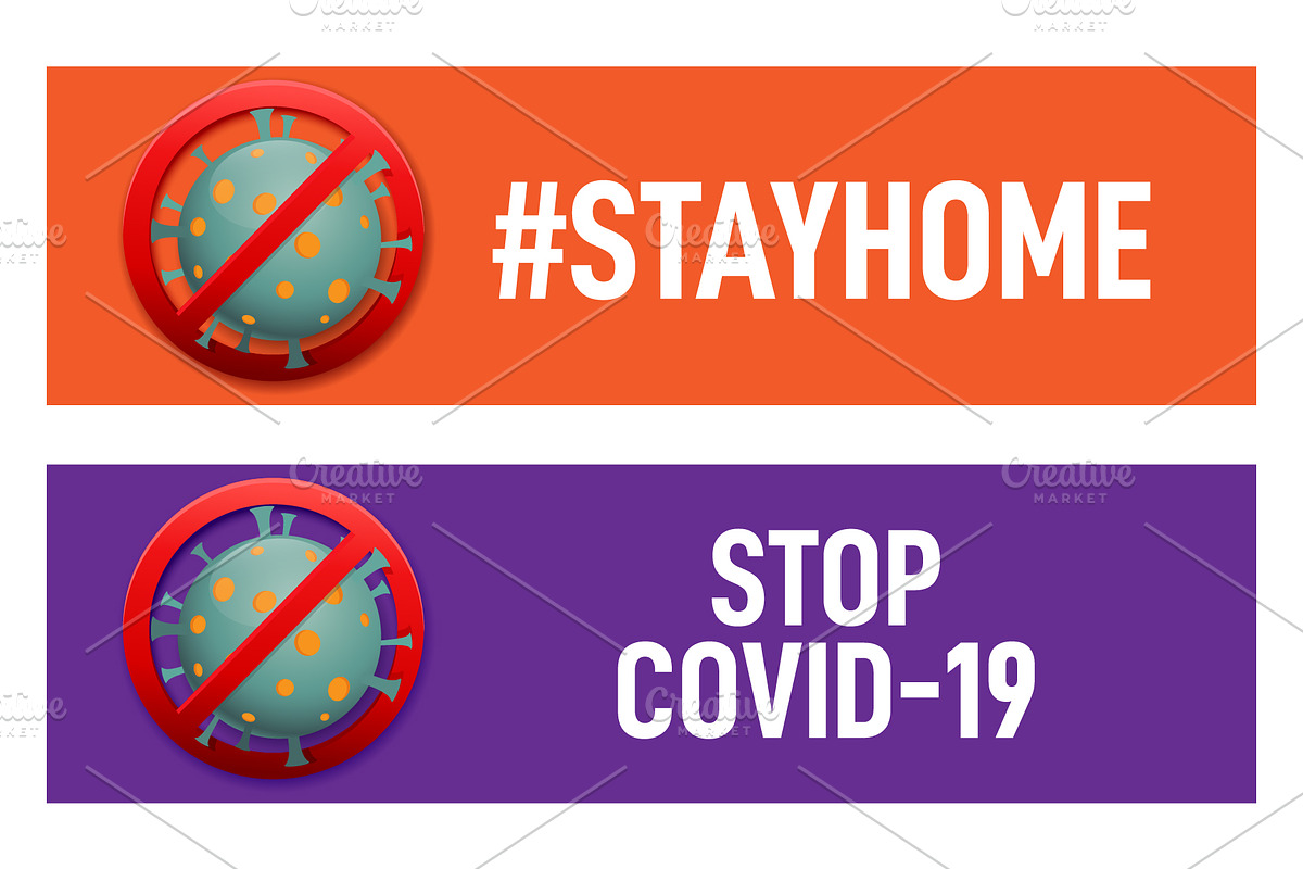 Banner design for corona virus alert, a Healthcare Illustration by Traudl's shop (Photo 1 of 2)