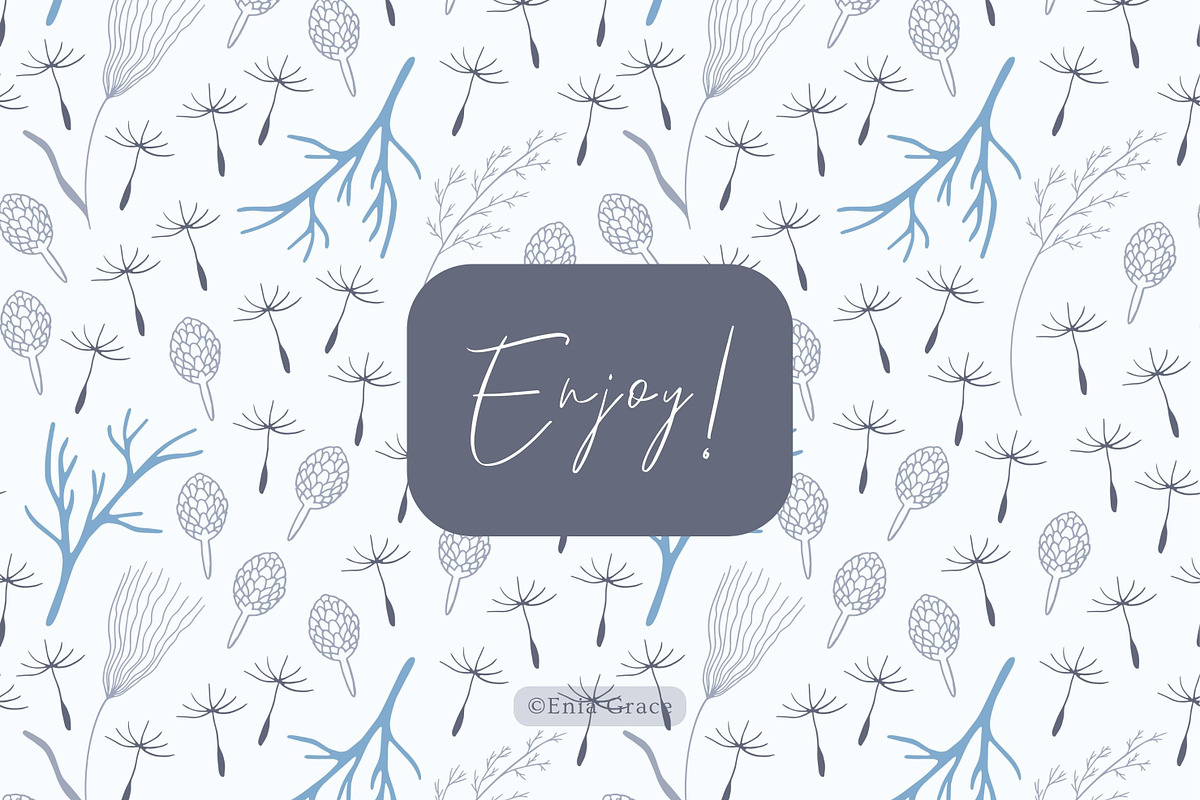 Hand-drawn wildflowers patterns, a Pattern Graphic by Enia Grace (Photo 15 of 15)