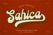 Sahica Branding Retro Groovy Font, a Script Font by suhadidesign (Thumbnail 1 of 10)