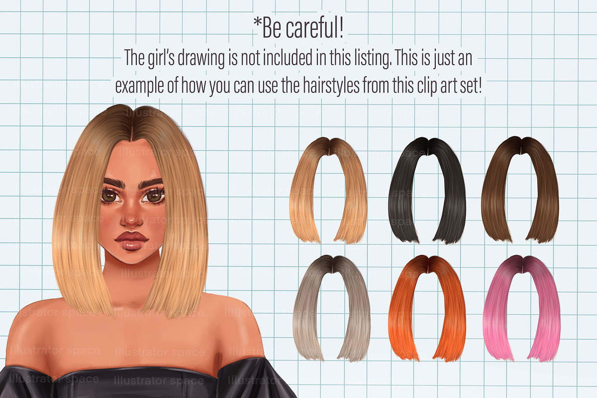 Hairstyles clipart 30 PNG, an Illustration by Illustrator Space (Photo 3 of 6)