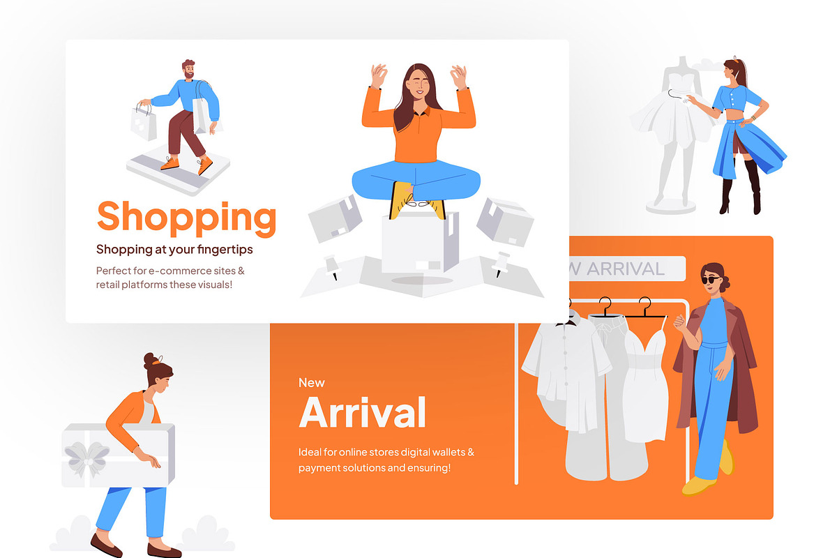 Animated Shopping Illustrations, a Person Illustration by Vectors Market (Photo 3 of 4)