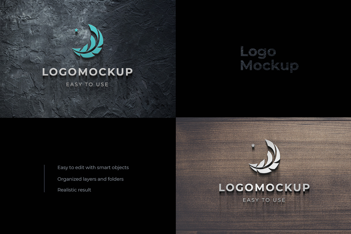 3D wall Logo Mockup Sign, a Product Mockup by shaman (Photo 3 of 6)