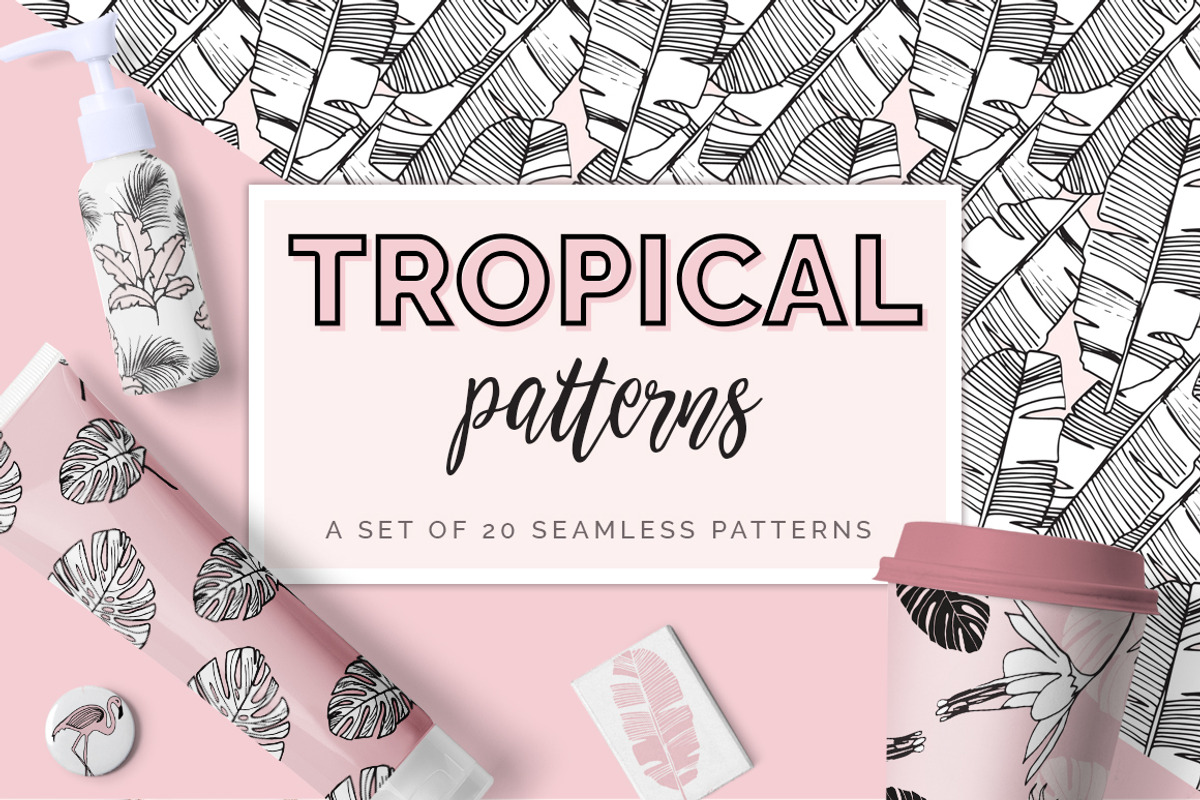Tropical Seamless Patterns, a Pattern Graphic by Youandigraphics (Photo 1 of 13)