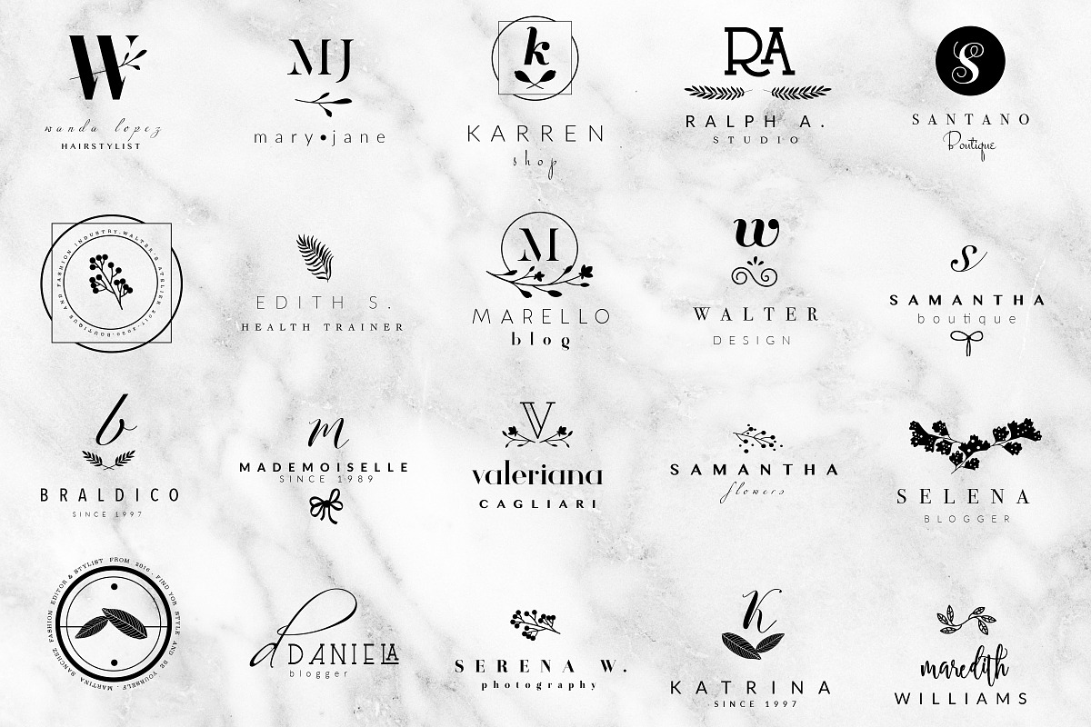 THE BLOSSOM LOGO PACK, a Branding & Logo Template by IsikChic (Photo 2 of 10)