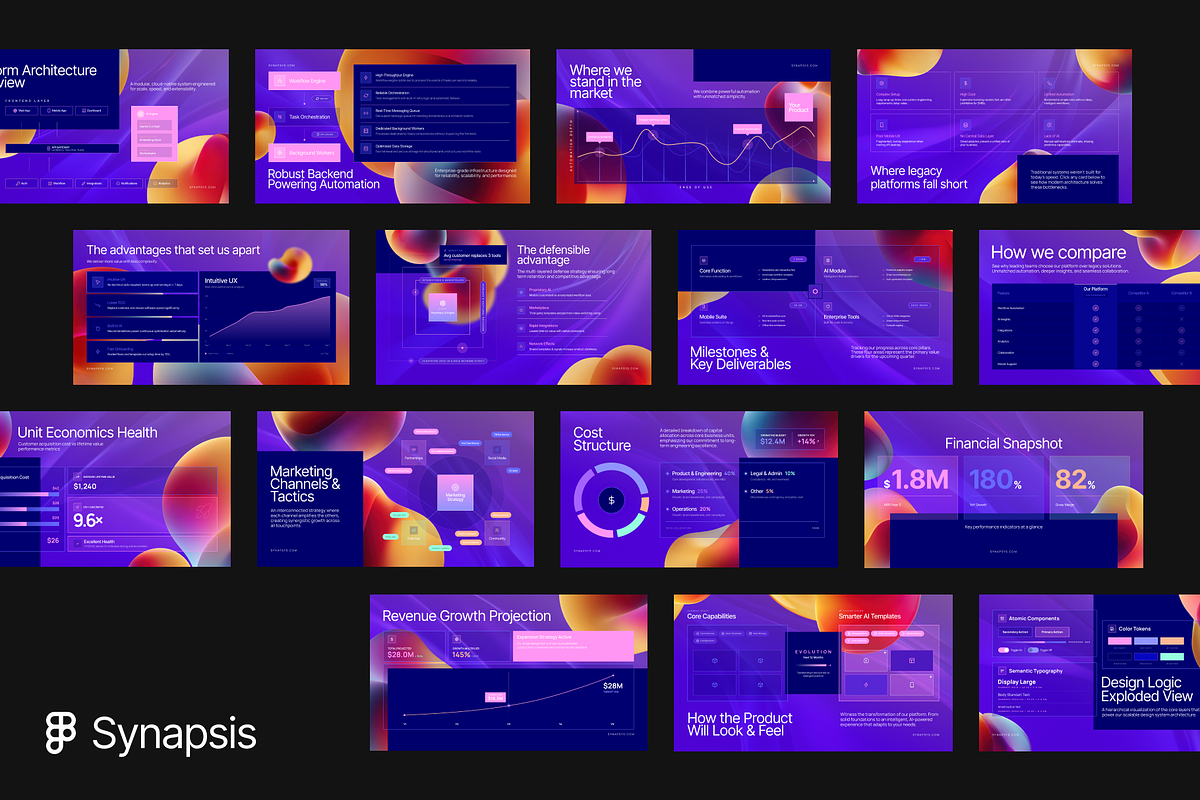 Synapsis SaaS Pitch Deck for Figma, a Presentation Template by Ceaso Store (Photo 4 of 6)