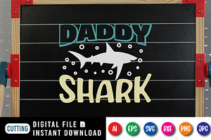 Daddy Shark Svg Design