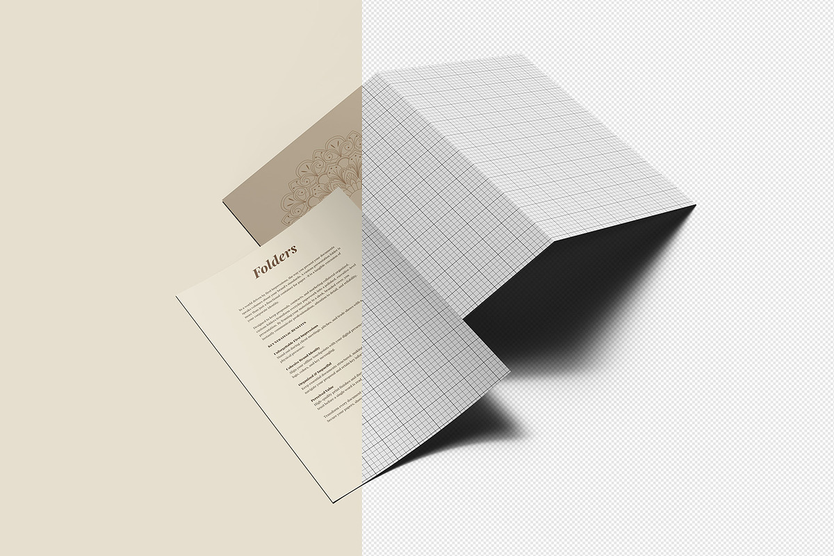 Folder Mockup - 12 Views, a Packaging Mockup by Illusiongraphic (Photo 19 of 28)
