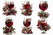 Christmas Wine Glass Clipart, an Illustration by cherrydesign (Thumbnail 3 of 3)