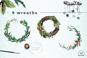 Watercolor Scandinavian Christmas, a Decorative Illustration by WBS Design (Thumbnail 3 of 7)