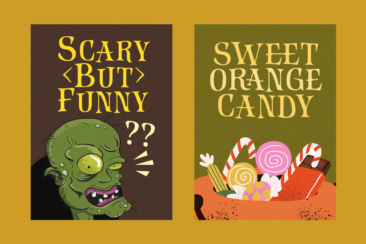Haunted Gallery - Fun Horror Font, a Handwritten Font by Letterhend Studio (Photo 5 of 9)
