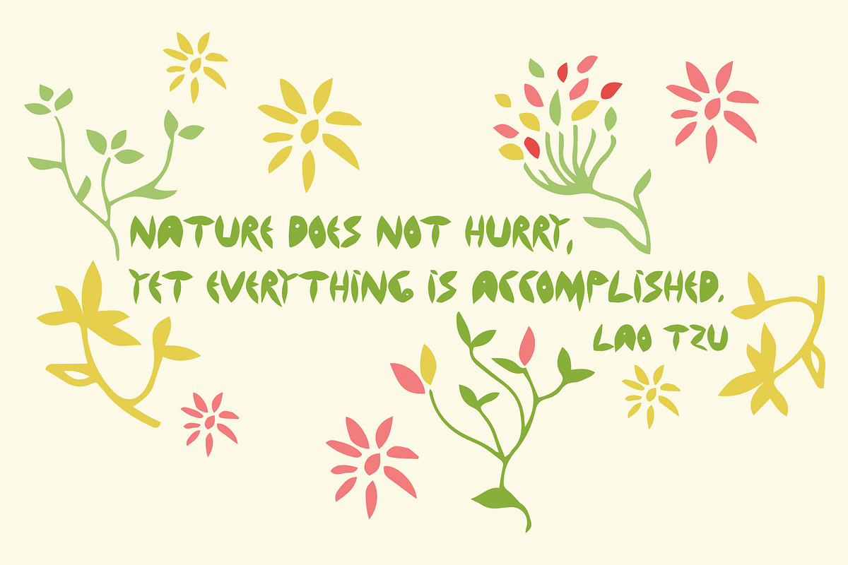 Simple Leaves - Handwritten Font, a Font by M.C. Iglesias (Photo 10 of 10)