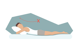 Incorrect sleeping body, an Object Illustration by Things for designers