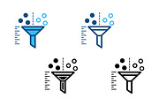 Filter Funnel Bubbles Icon Set Pack, a Solid Icon by Design Store (Thumbnail 2 of 2)