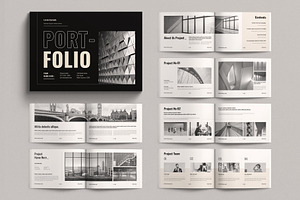 Project Portfolio Template Landscape, a Brochure Template by TemplatesForest