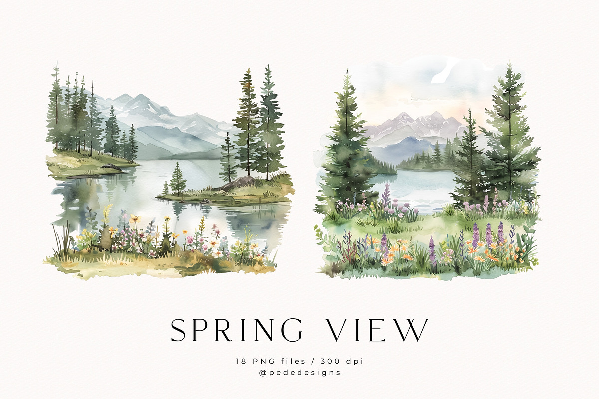 Spring View, a Seasonal Illustration by PeDe Designs (Photo 3 of 10)