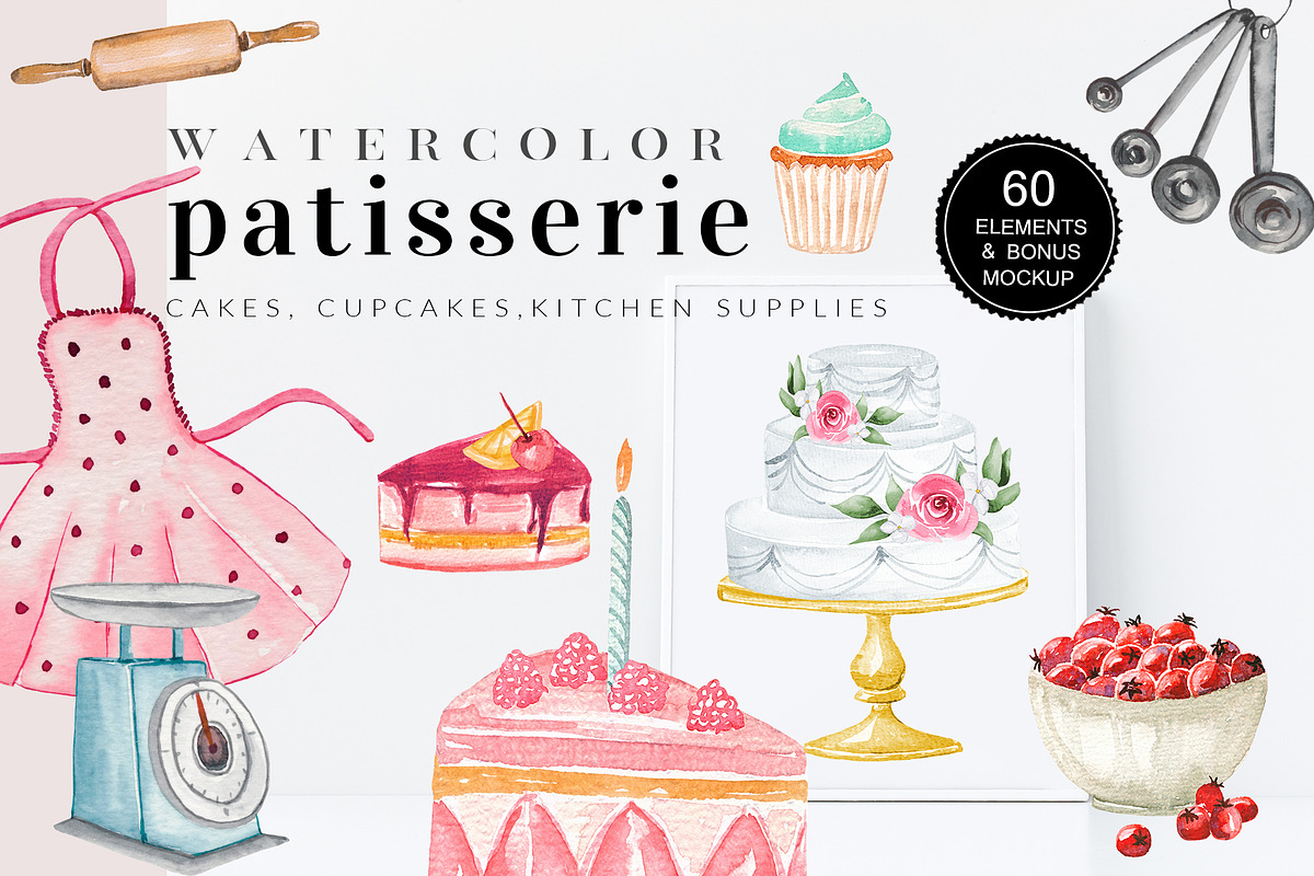 Watercolor Whole Shop Bundle, an Illustration by Kaya Fonts (Photo 12 of 19)