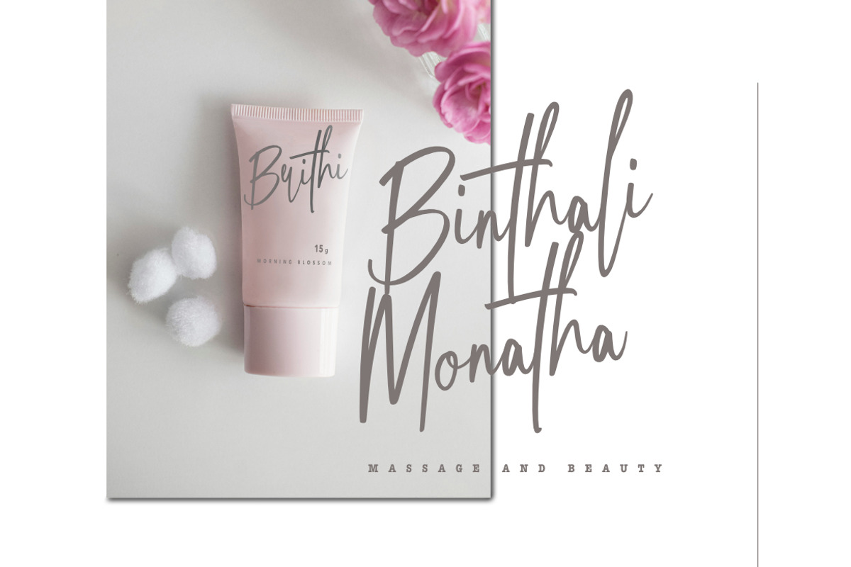 Brithalia Brush Signature Font, a Script Font by Bayuktx (Photo 4 of 10)