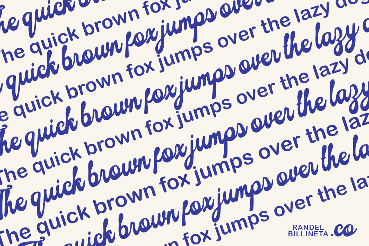 Randel Billineta Script, a Script Font by IM Studio (Photo 7 of 8)