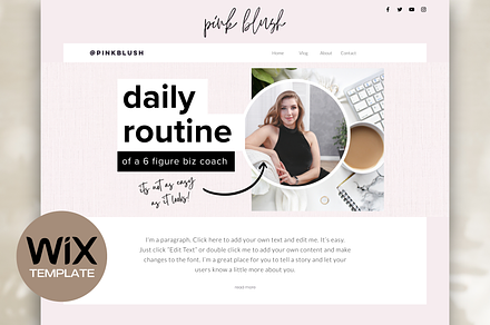 Wix Template Design for Coaches