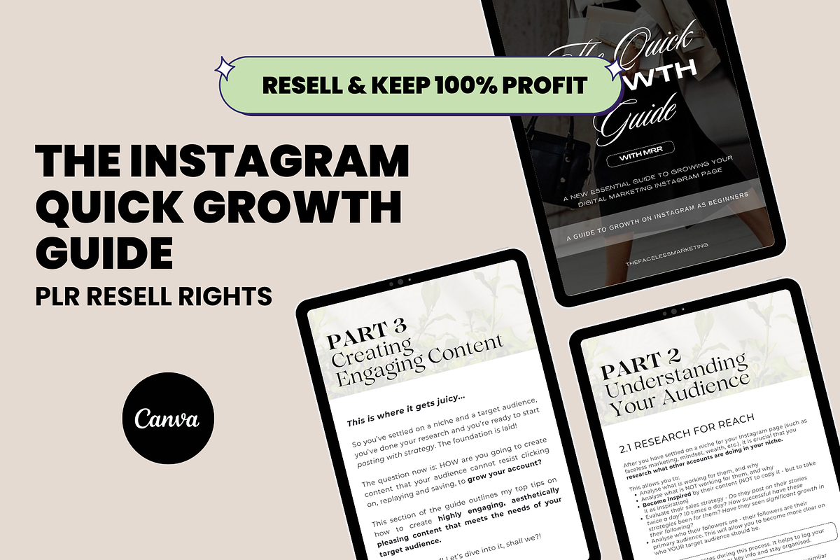 MRR The Quick Growth Guide PLR, a Marketing Template by Design By Hira (Photo 1 of 9)
