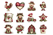 Farmhouse Valentine Clipart, an Illustration by Design Market (Thumbnail 3 of 3)