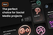 Neo Social | Social Media 3D Icons, an Object 3D Model by Iqonic Design (Thumbnail 4 of 8)