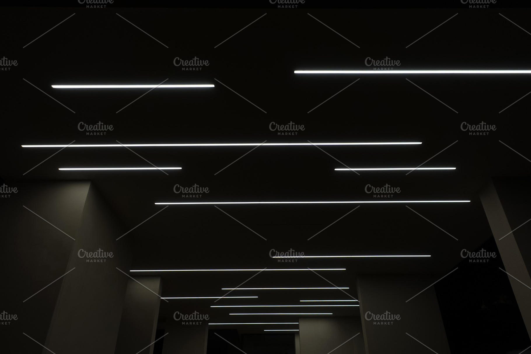 Led Tube Lights Building At Night, an Architecture Photo by sirylok