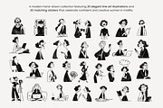 Midlife Women: Hand-Drawn Line Art, a Person Illustration by Veyla (Thumbnail 3 of 11)