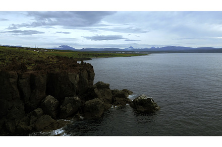 Bird eye view of calm ocean and, a Nature Photo by Media Whale Stock