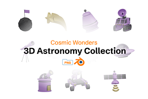 Astronomy 3D Object set, an Object 3D Model by Dudukbersama