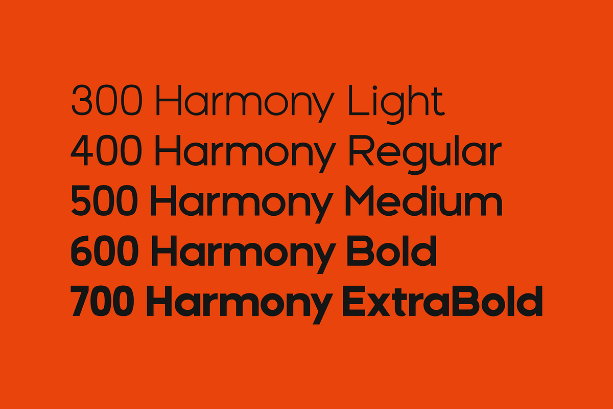 Harmony sans serif typefamily, a Sans Serif Font by Michał Pieczyński (Photo 5 of 5)