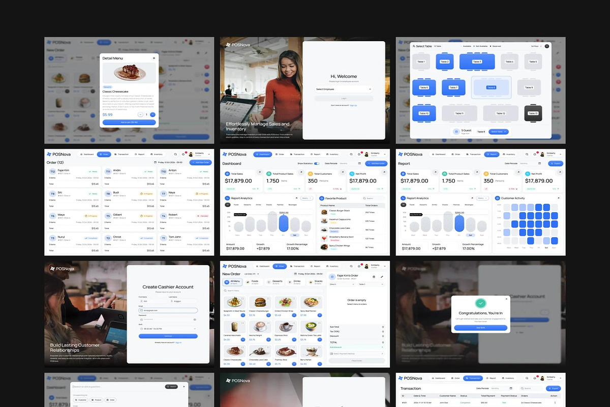 POSNova Point Of Sales Dashboard UI, an UI Kit Template by Creative Perspective (Photo 7 of 7)
