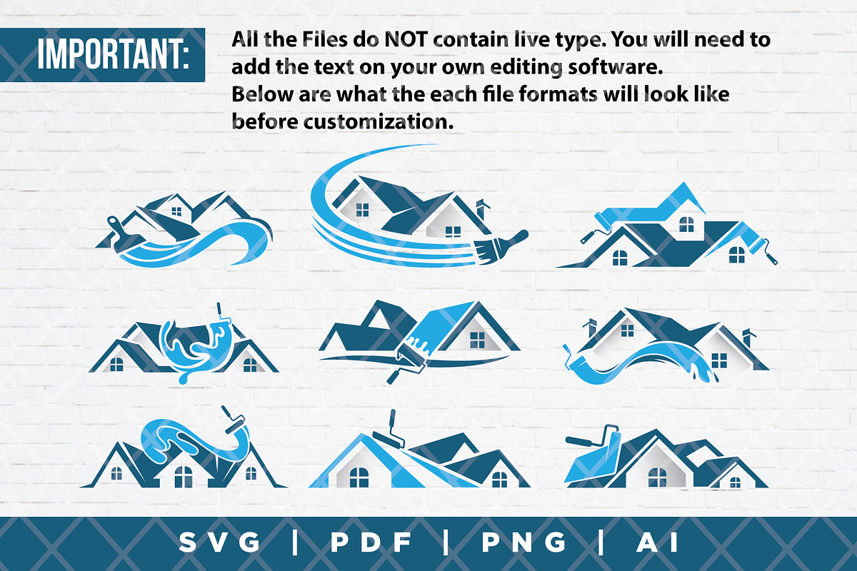 Professional House Painting Logo Set, a Branding & Logo Template by Guavanaboy (Photo 2 of 3)