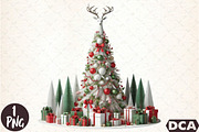 White Christmas Tree, an Illustration by DreamCafeArt (Thumbnail 1 of 7)