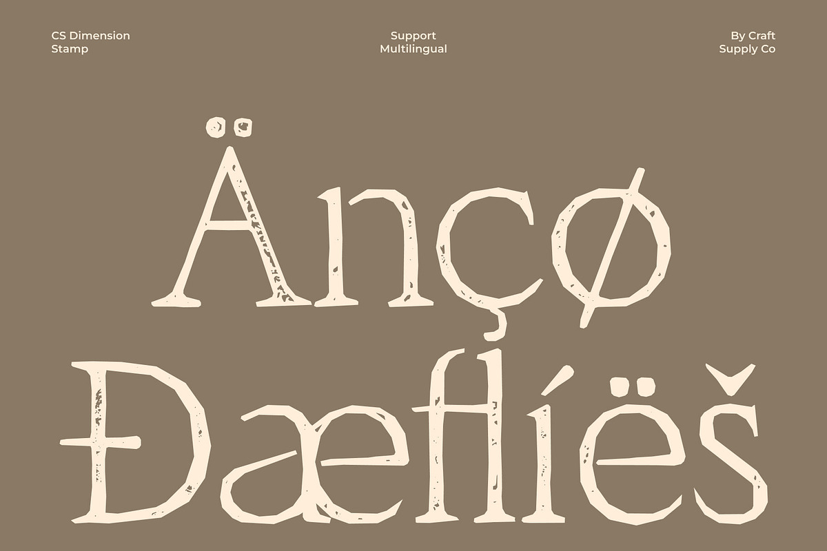 CS Dimension Stamp, a Serif Font by Craft Supply Co. (Photo 7 of 8)