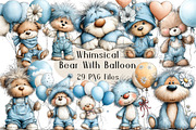 Whimsical Teddy Bear With Balloon, an Animal Illustration by Creative Art (Thumbnail 1 of 6)