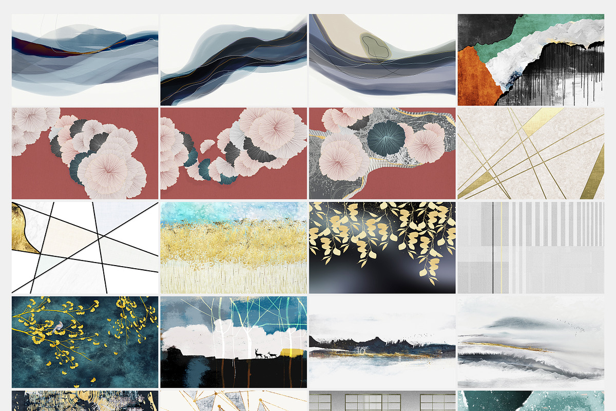 Various styles of wallpaper graphics, a Wallpaper Graphic by Muzi pear studio (Photo 4 of 12)