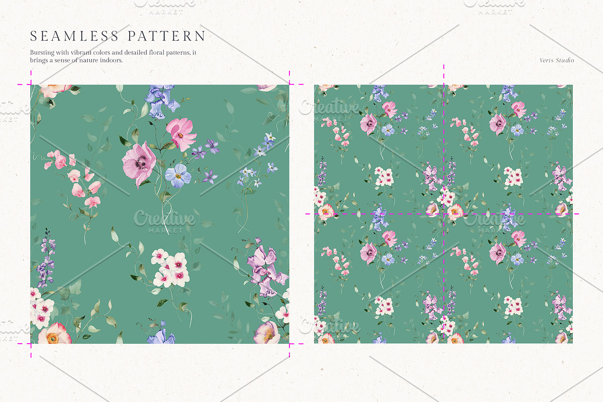 FLORAMA 6 Floral Seamless Patterns, a Pattern Graphic by Veris Studio (Photo 29 of 34)