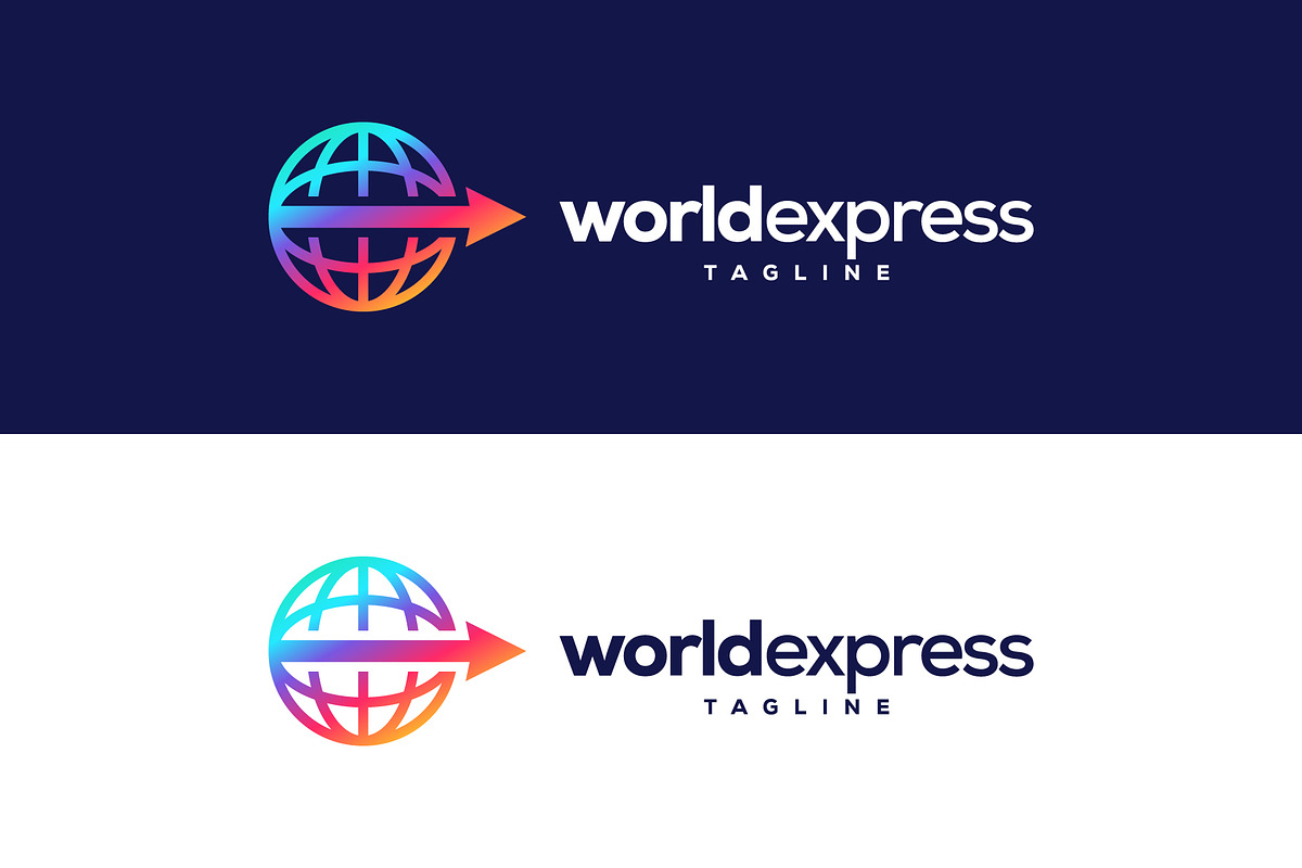 World Express delivery logo, a Branding & Logo Template by Lucky Creative (Photo 2 of 4)