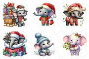 Christmas Elephant Clipart, an Illustration by DreamPrint404 (Thumbnail 3 of 5)