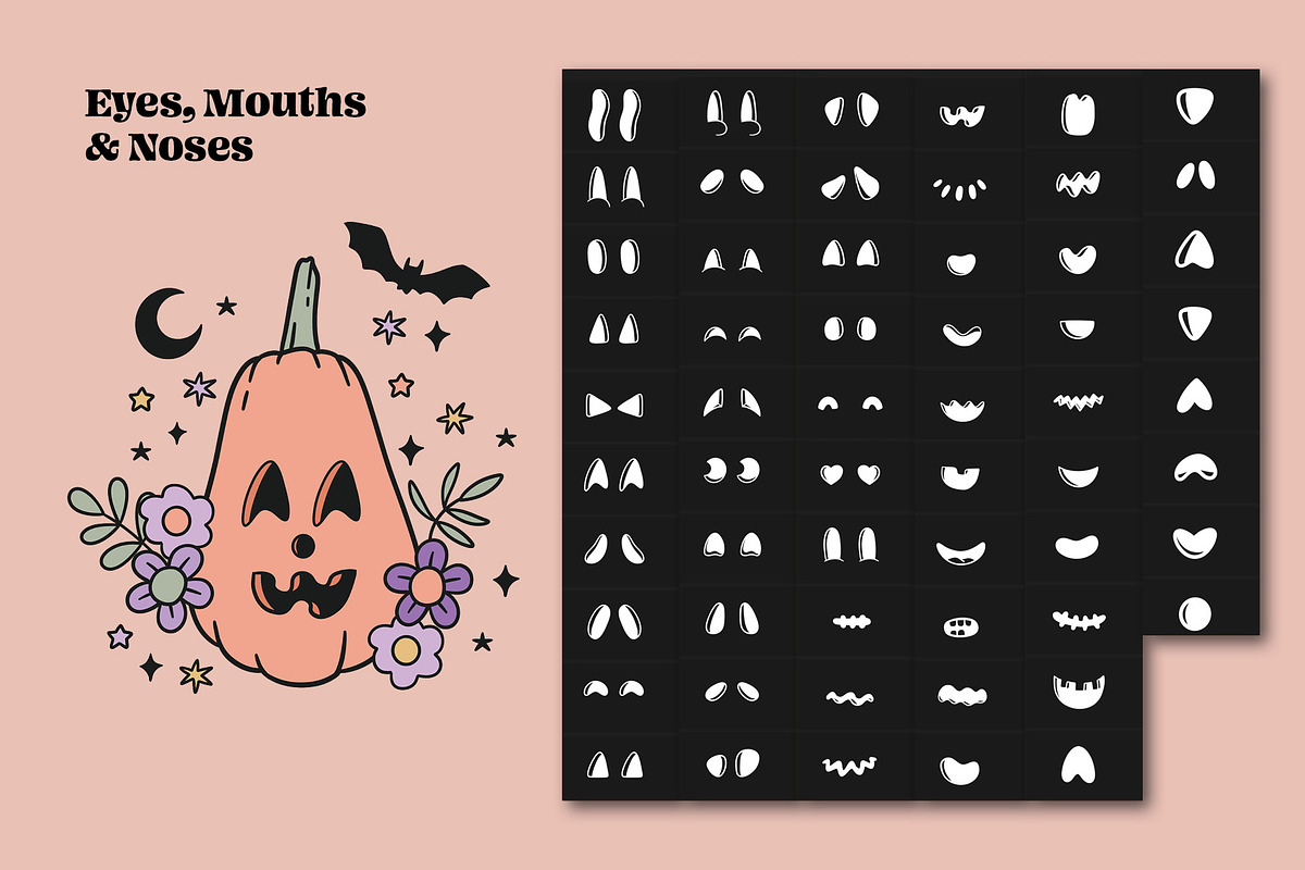 Retro Groovy Halloween Pack, a Brush Add-On by Pencil Twist (Photo 5 of 10)