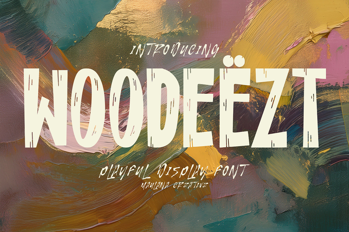 Woodeezt Bold Playful Display Font, a Handwritten Font by Maulana Creative