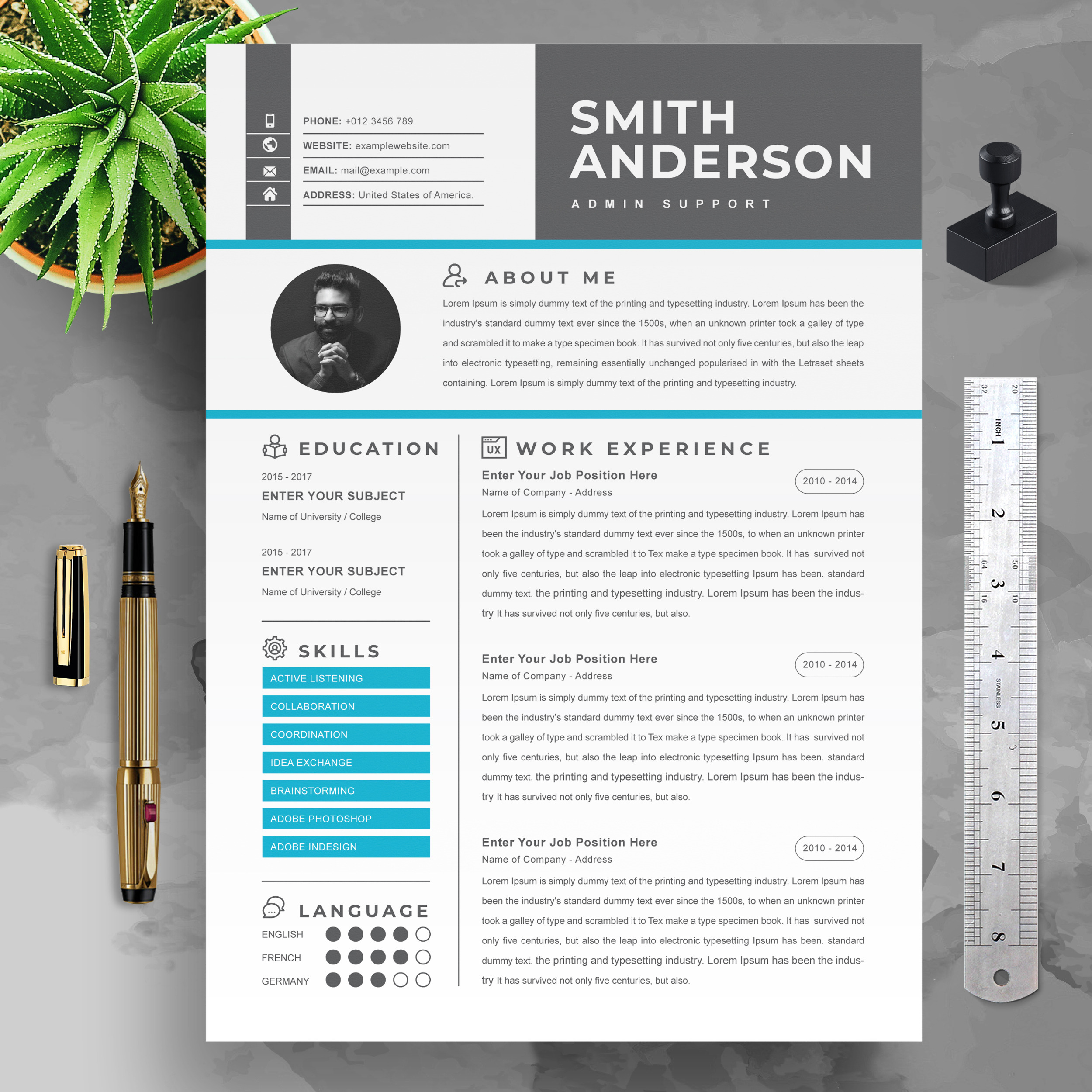 Resume Template, Cv Template